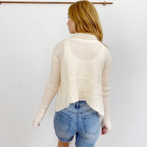 Free People Mohair Knit Cardigan Sweater Medium - Picture 3 of 4